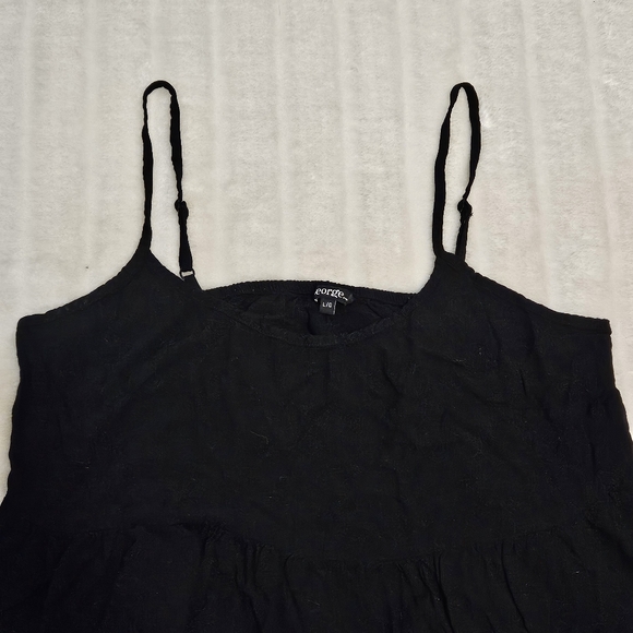 George Babydoll Style Ruffled Tank Top - Picture 2 of 11